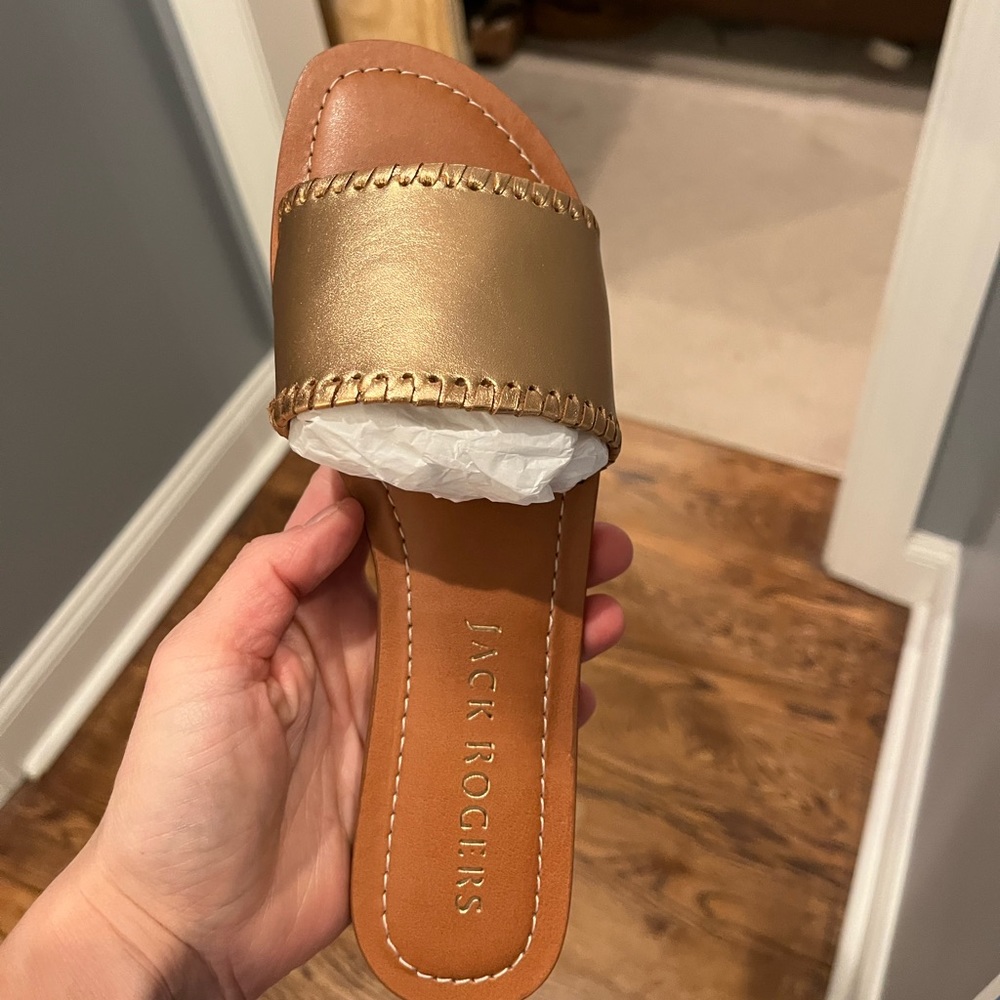 Rose Gold Jack Rogers Sofia Slides